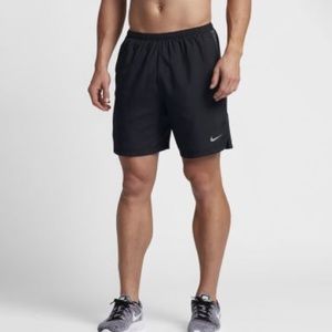 Nike 2-in-1 Black and Gray 7” Running Shorts